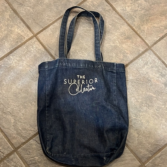 The Superior Collection Blue Denim Tote Bag - Picture 1 of 4